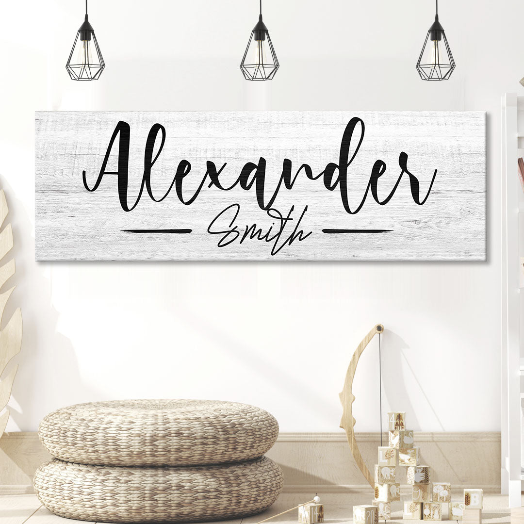 Nursery Name Sign II Style 2 - Image by Tailored Canvases
