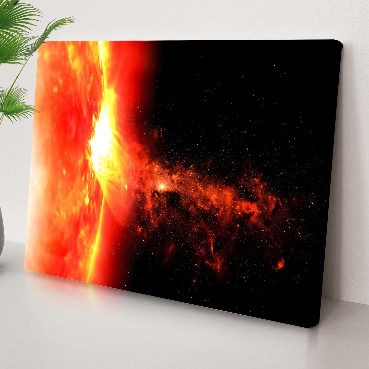 Sun Solar Flare Canvas Wall Art Style 2 - Image by Tailored Canvases