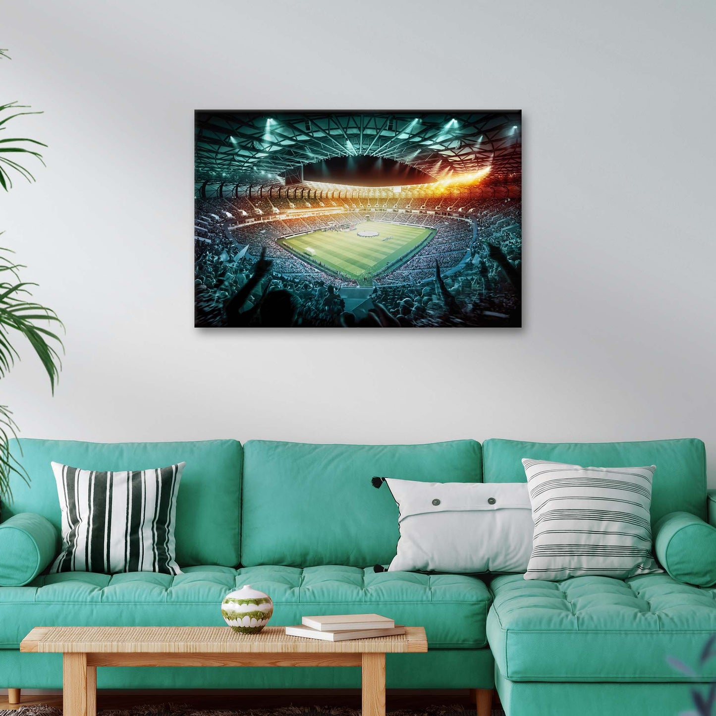 Stadium Soccer Full Packed Canvas Wall Art  - Image by Tailored Canvases