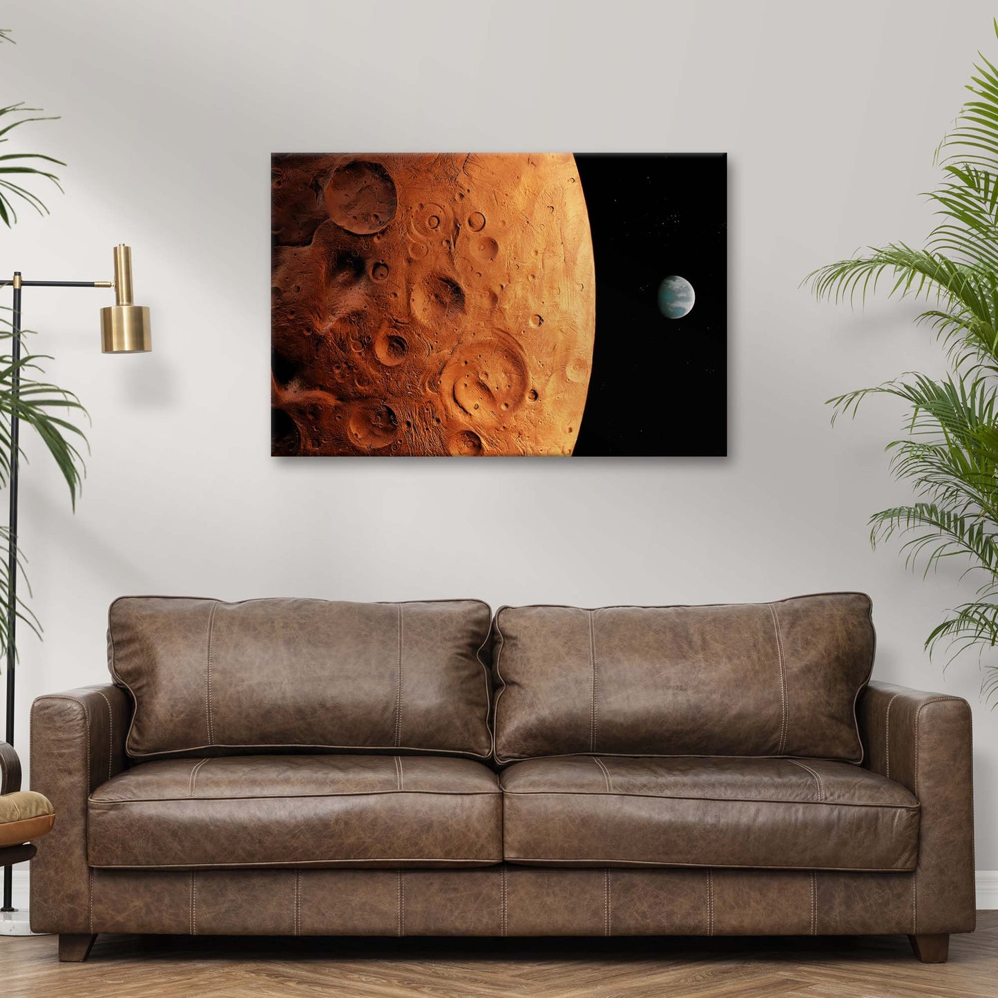 Planet Mars Craters Canvas Wall Art  - Image by Tailored Canvases