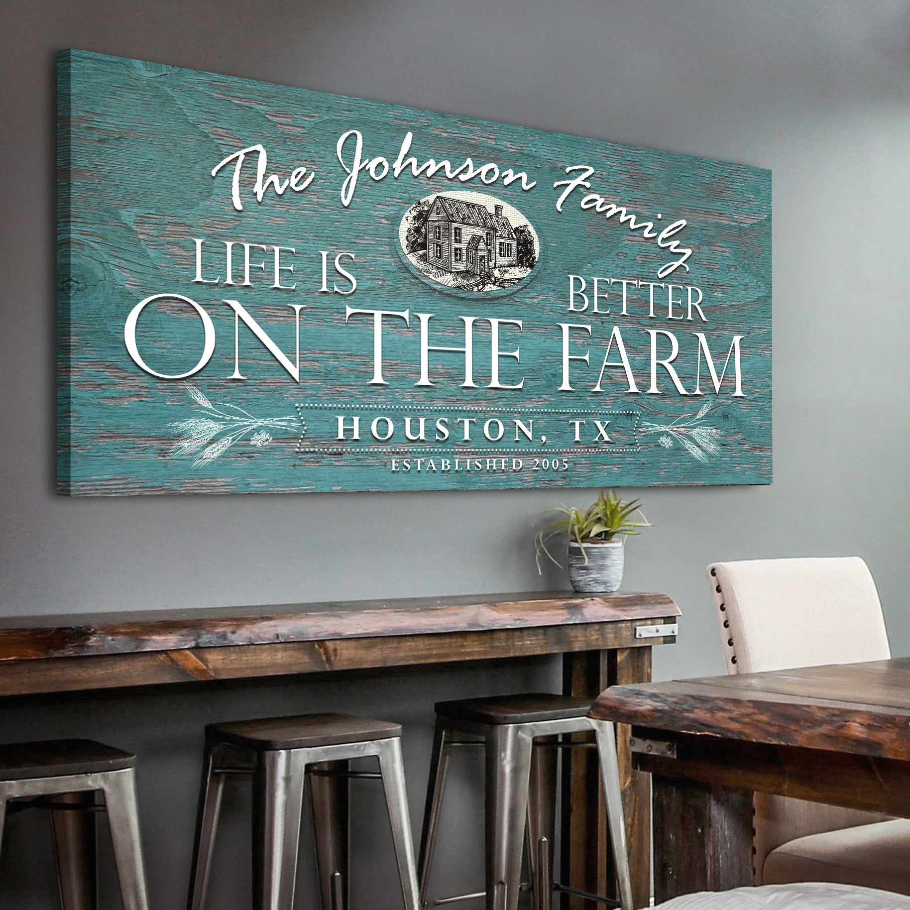 Life is Better on the Farm Sign Style 6 - Image by Tailored Canvases