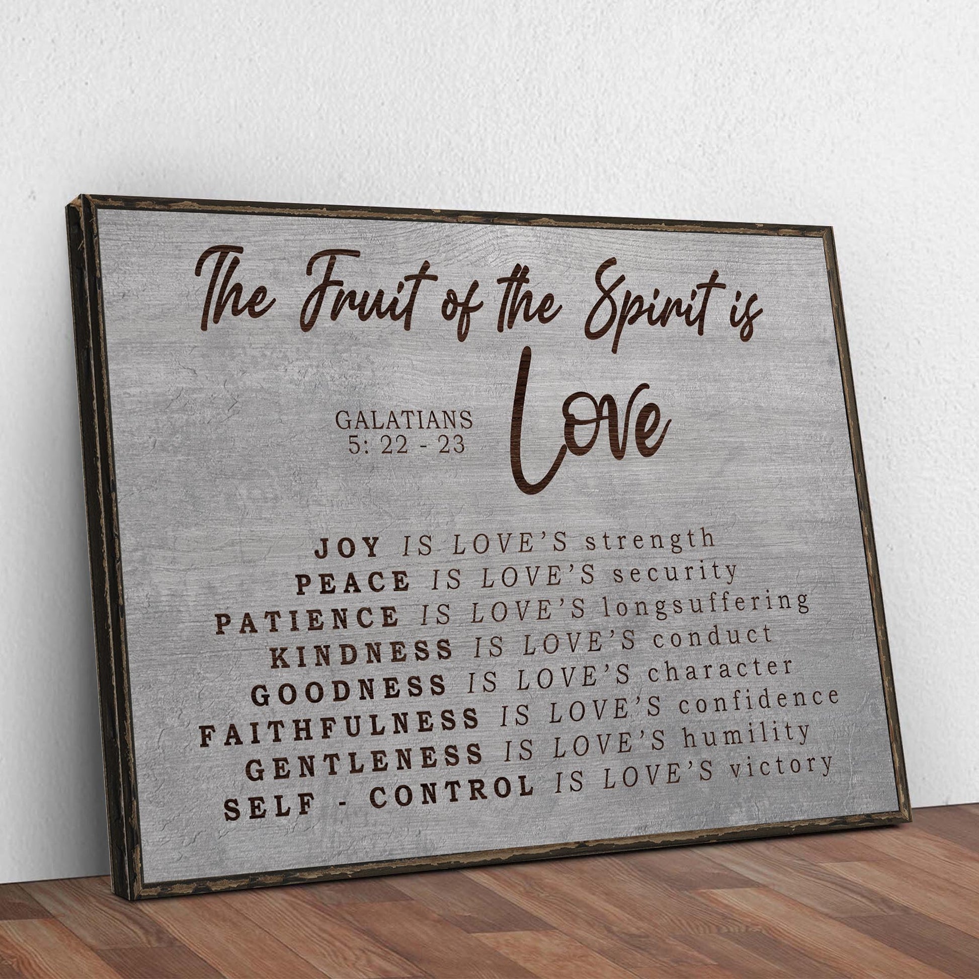 Galatians 5:22-23 Fruit Of The Spirit Sign II Style 2 - Image by Tailored Canvases