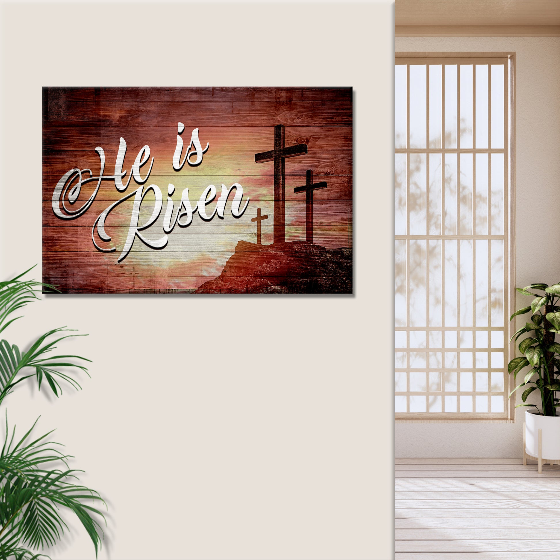 He Is Risen Sign Style 1 - Image by Tailored Canvases