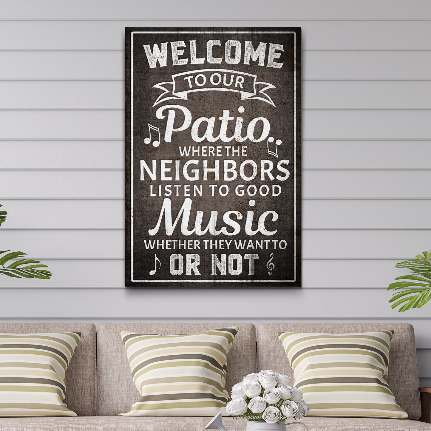 Welcome To Our Patio Sign II - Image by Tailored Canvases