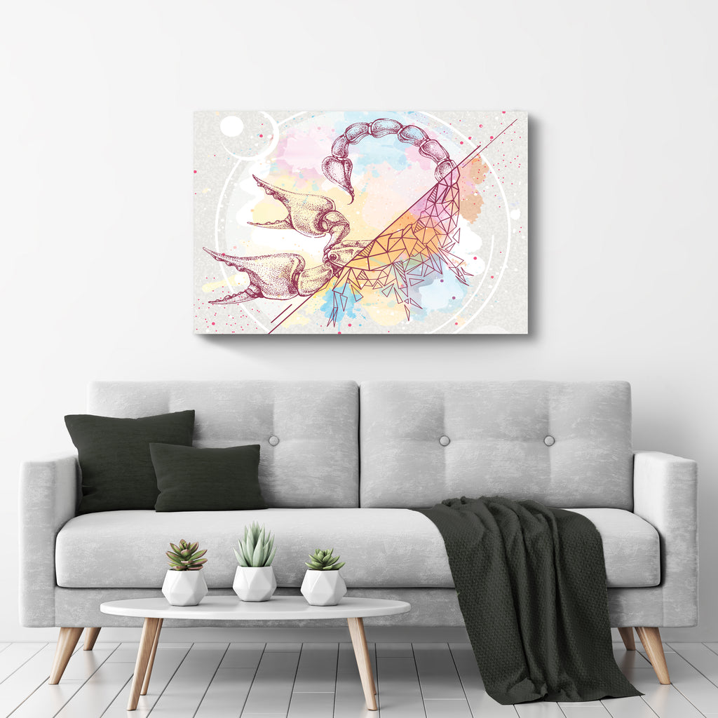Insect Scorpion Abstract Canvas Wall Art by Tailored Canvases