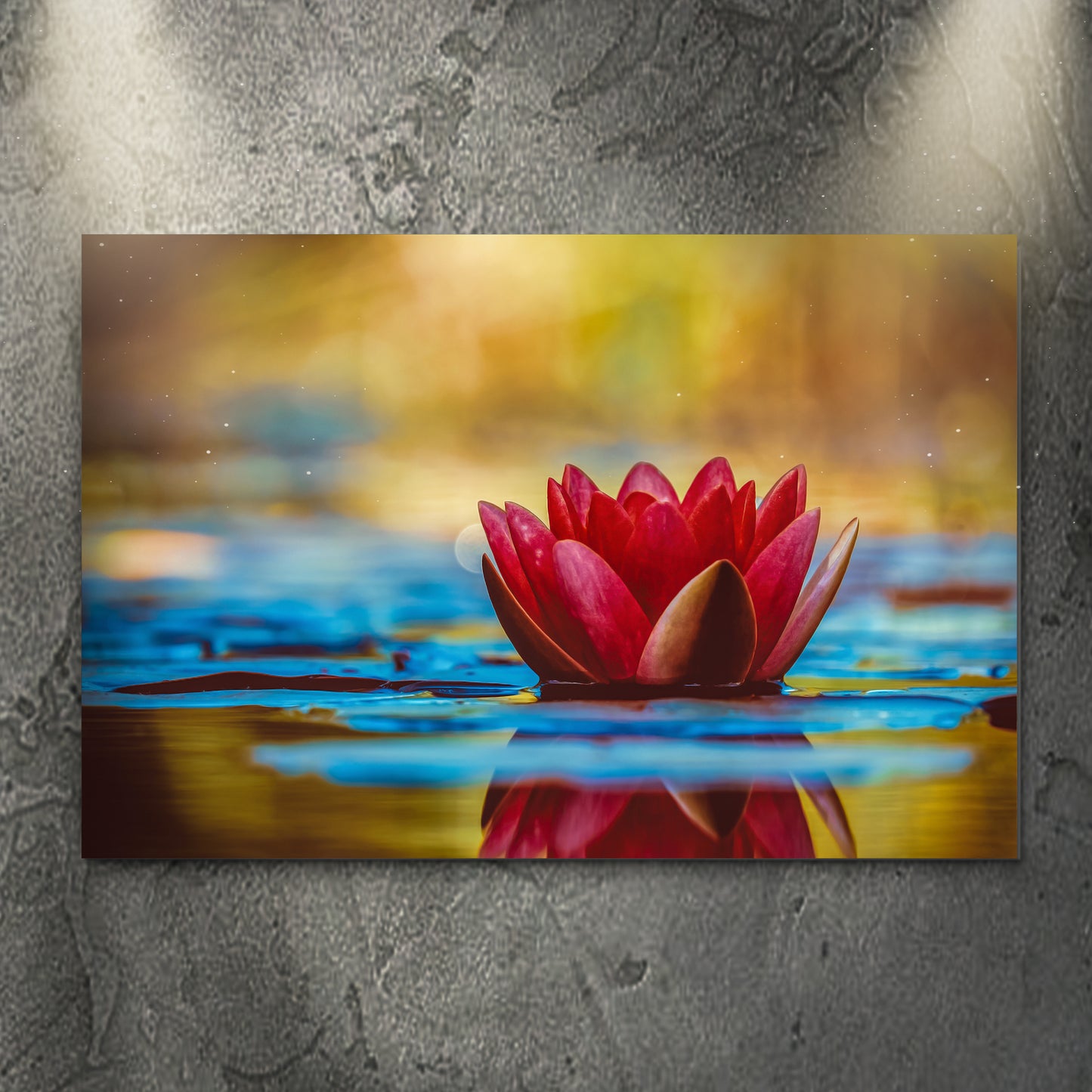 Growing Red Lotus Canvas Wall Art - Image by Tailored Canvases