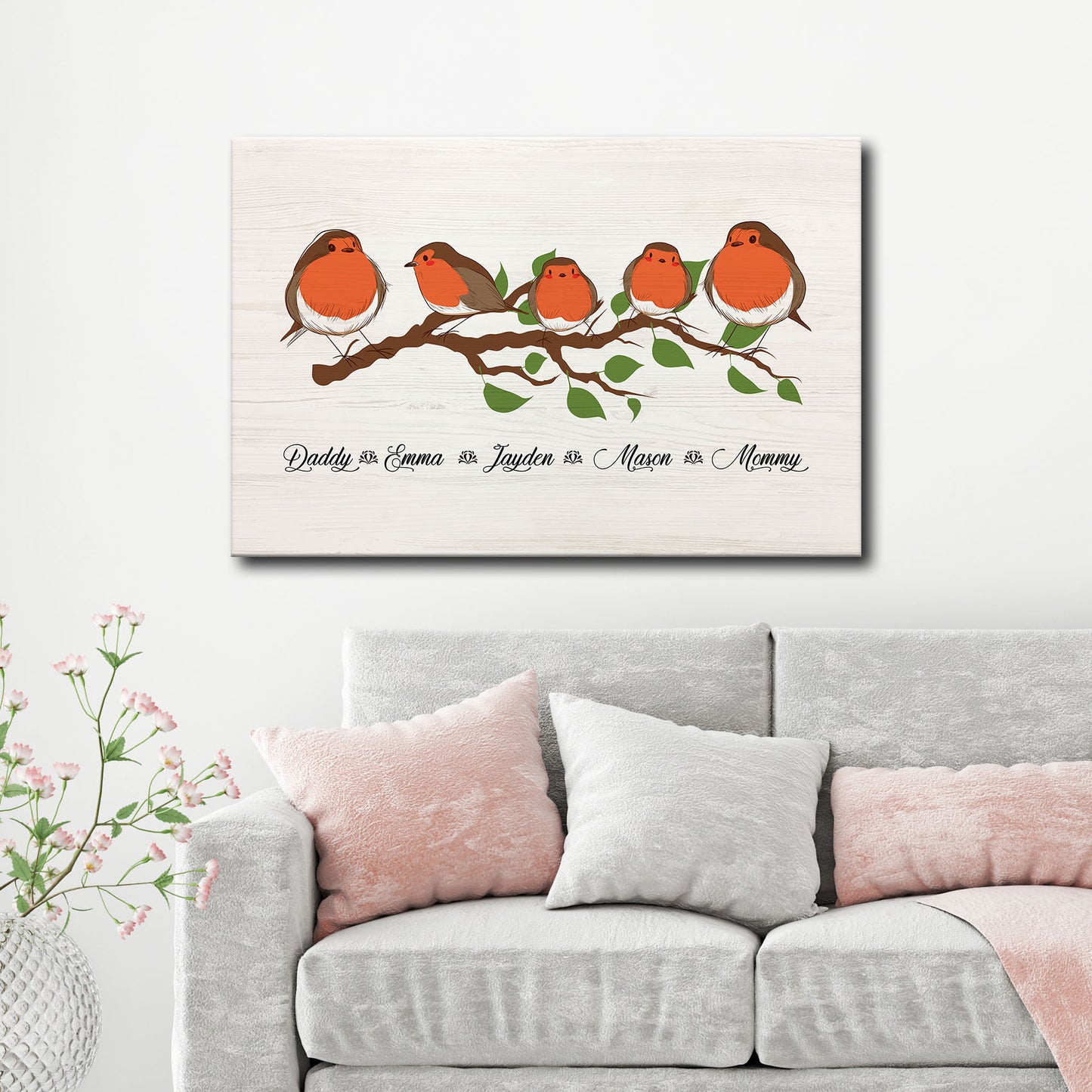 Perched Flock of Birds Sign Style 3 - Image by Tailored Canvases