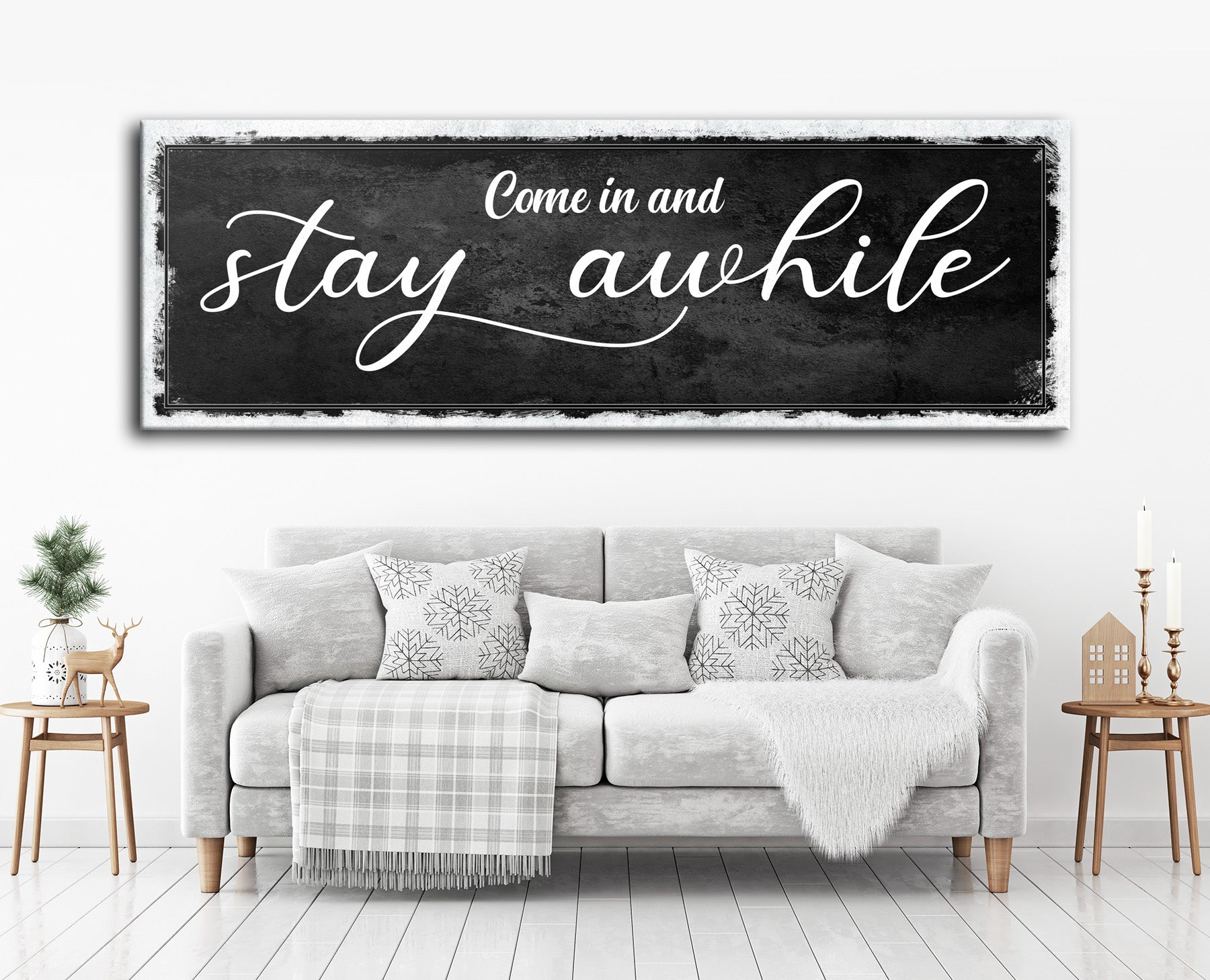 Come In & Stay Awhile Sign II Style 4 - Image by Tailored Canvases