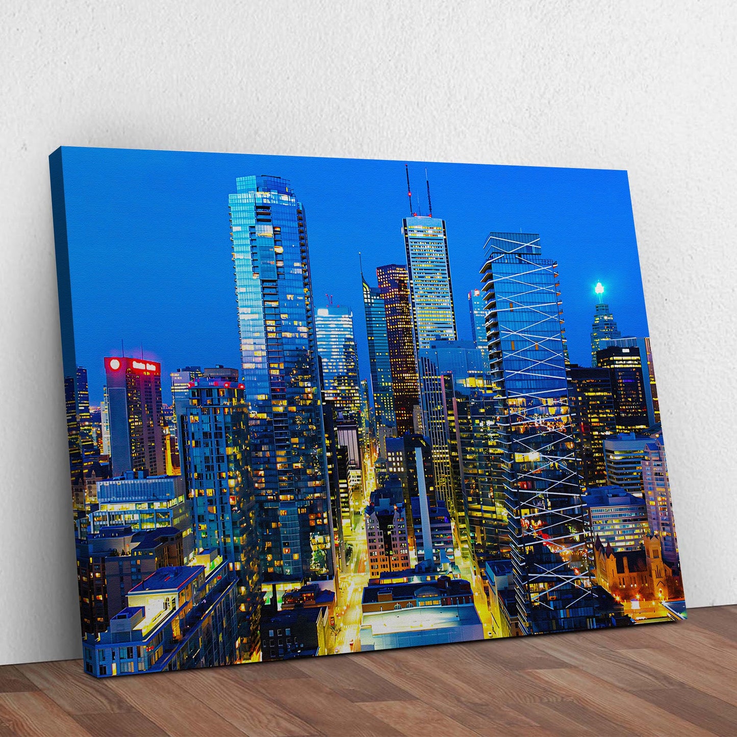Skyscraper Vibrant Toronto Canvas Wall Art Style 2 - Image by Tailored Canvases