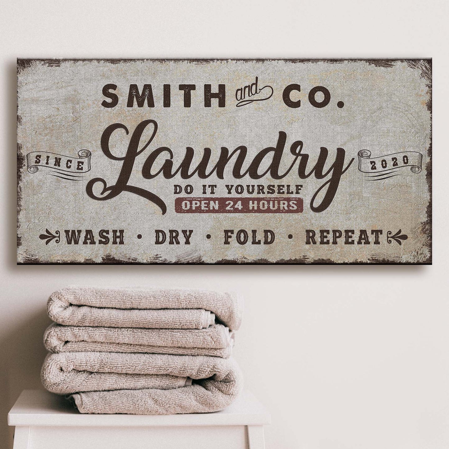 Laundry Room Sign ll Specs Style 2 - Image by Tailored Canvases