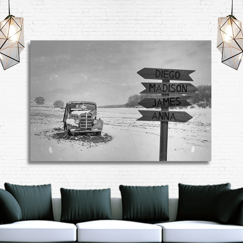 Vintage Truck Name Sign Style 2 - Image by Tailored Canvases