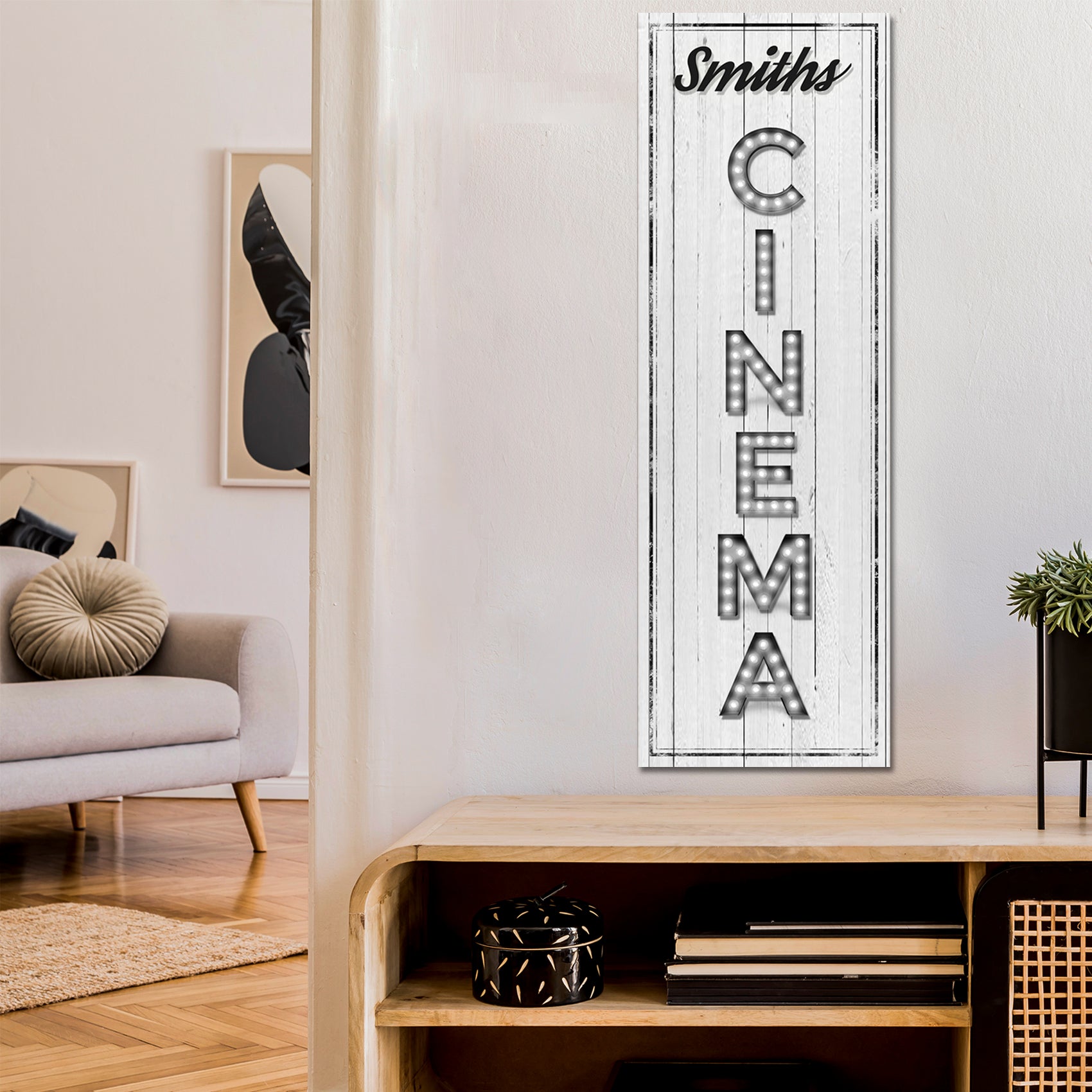 Family Cinema Sign II Style 2 - Image by Tailored Canvases