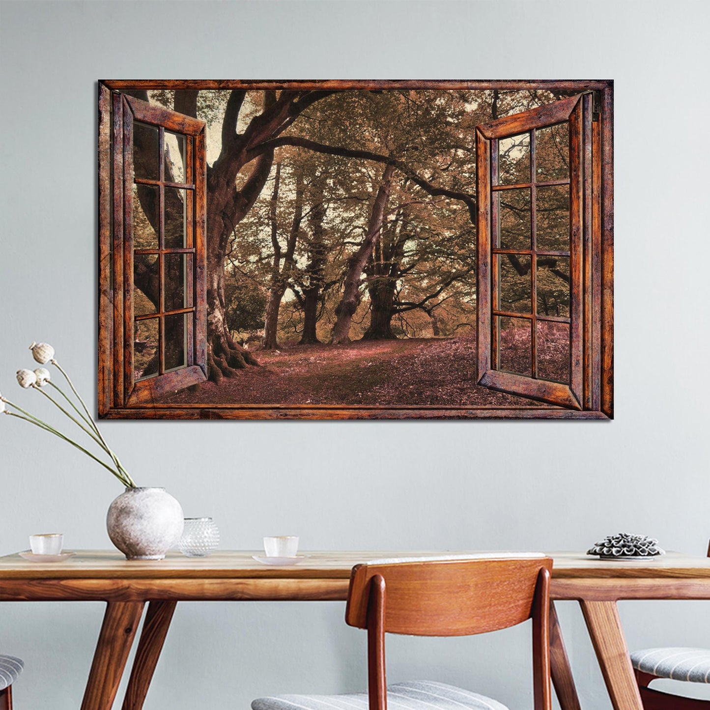To The Woods Windows Canvas Wall Art Style 2 - Image by Tailored Canvases
