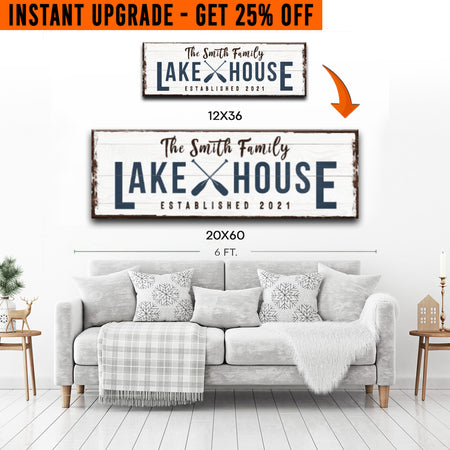 Upgrade Your 'Lake House' (Style 2) Canvas To 20x60 Inches