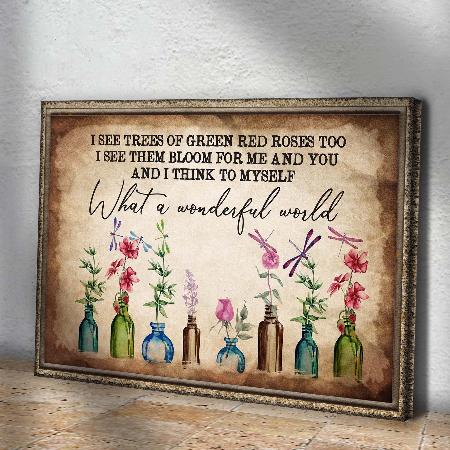 What A Wonderful World Sign X Style 2 - Image by Tailored Canvases