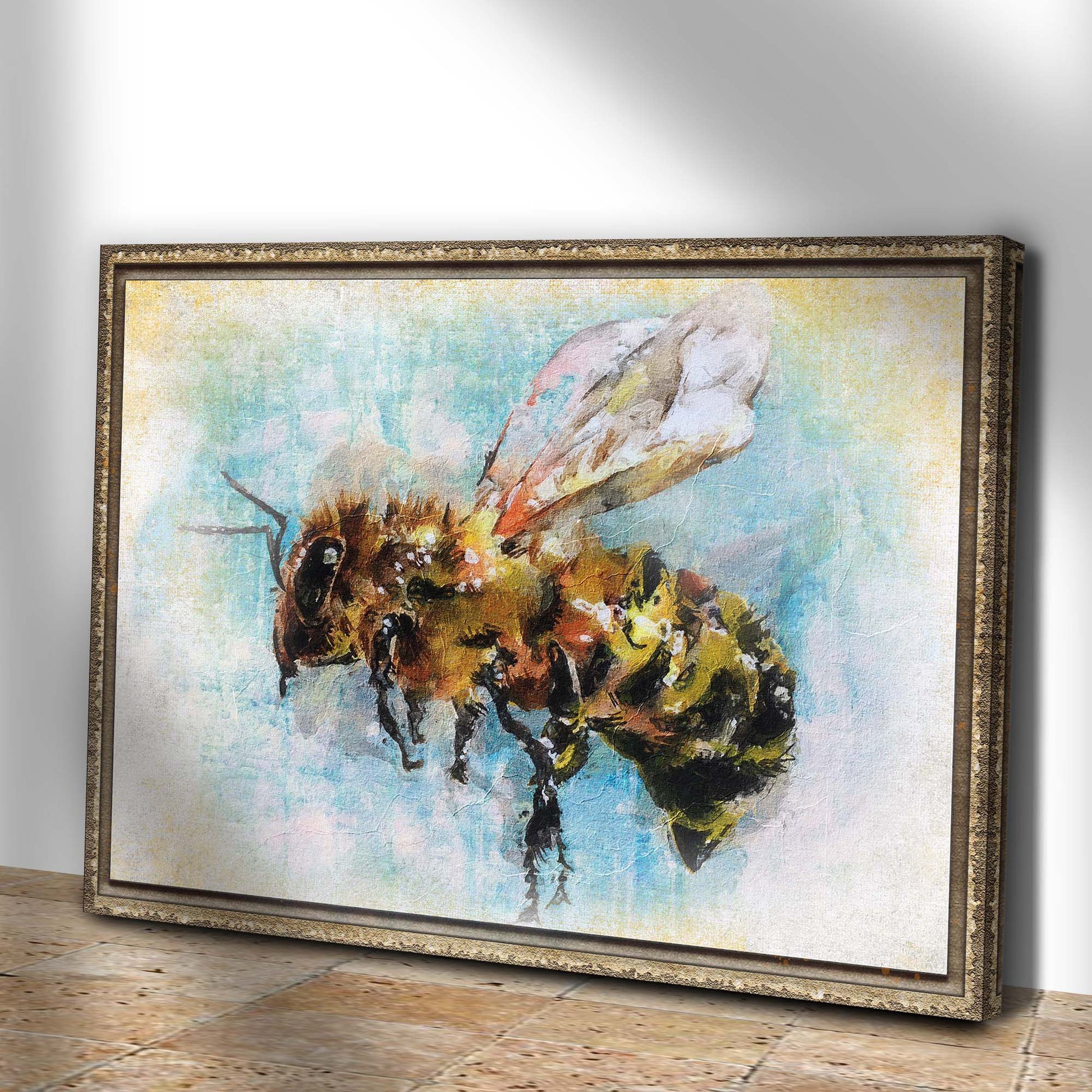 Abstract Bee Painting Canvas Wall Art Style 1 - Image by Tailored Canvases