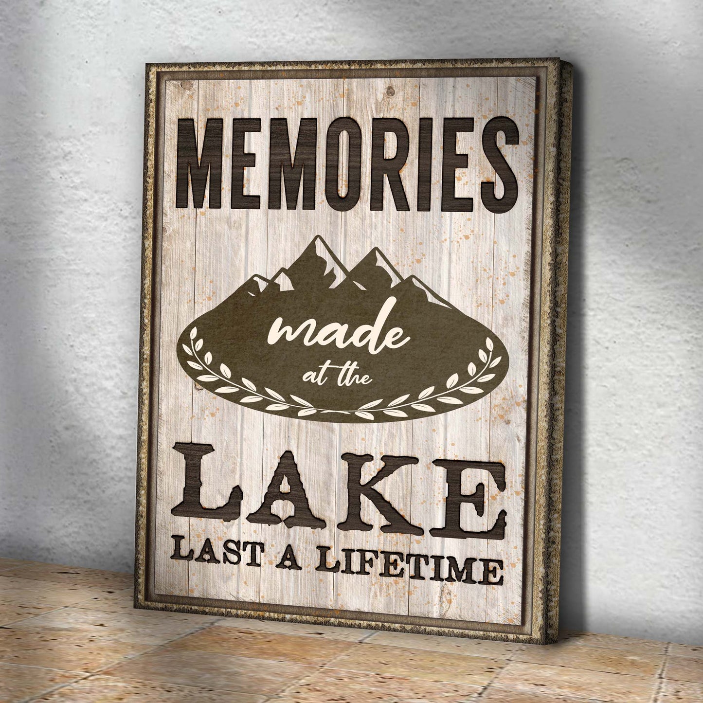Last A Lifetime Lake Sign Style 2 - Image by Tailored Canvases