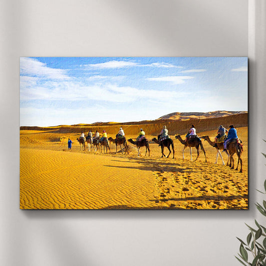 Camel Through Sand Dunes Canvas Wall Art - Image by Tailored Canvases