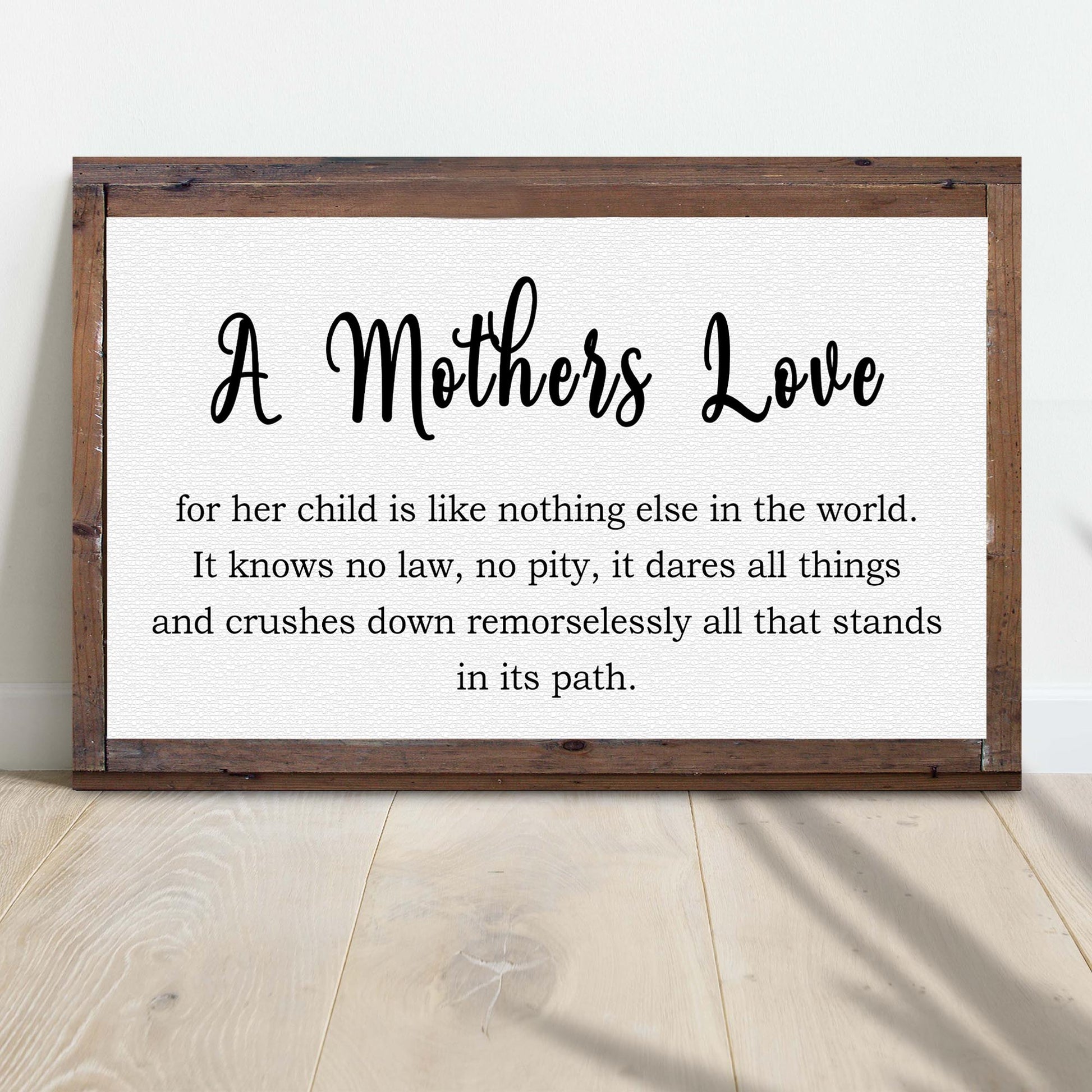 A Mother's Love For Her Child Sign Style 1 - Image by Tailored Canvases
