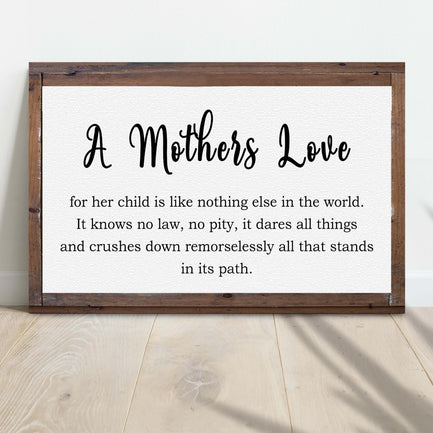 A Mother's Love For Her Child Sign - Image by Tailored Canvases