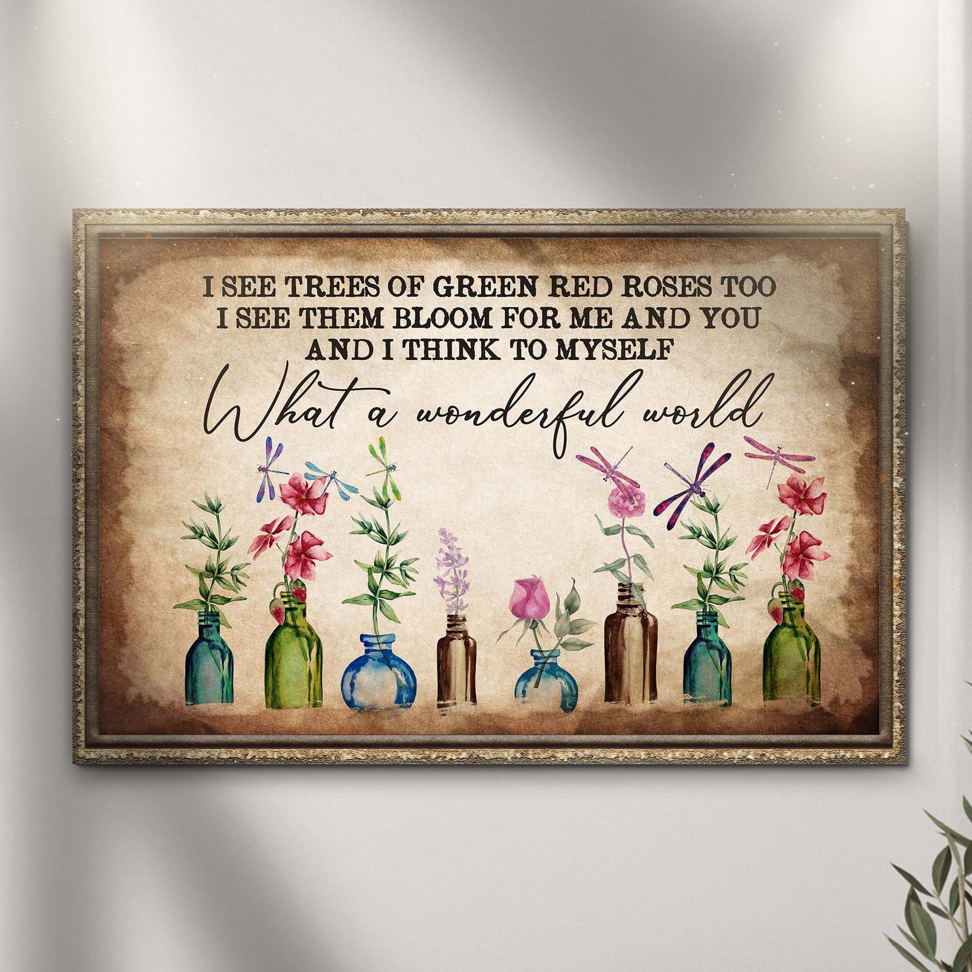 What A Wonderful World Sign X Style 1 - Image by Tailored Canvases