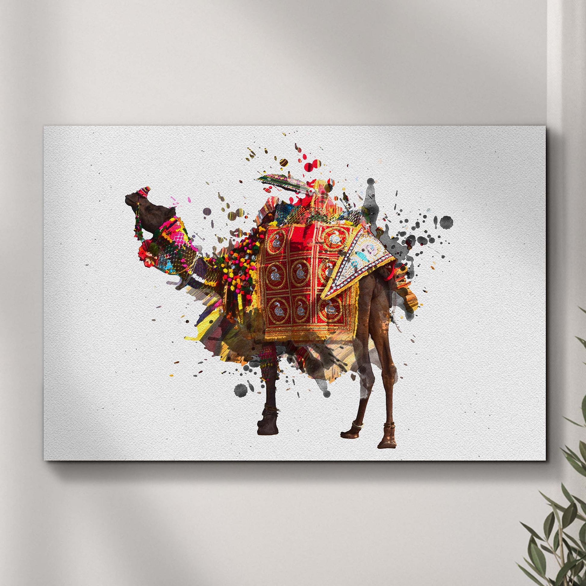 Color Splashed Camel Canvas Wall Art II - Image by Tailored Canvases