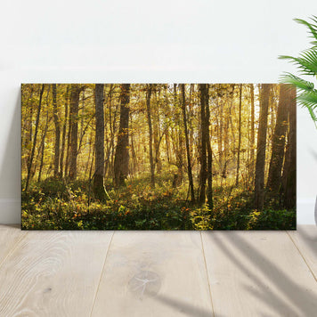 Silent Forest Trees Canvas Wall Art