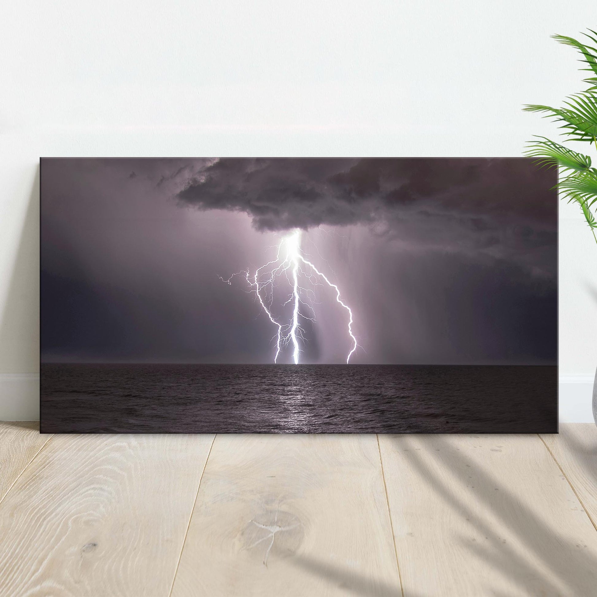 Ocean Thunder Storm Bolt Canvas Wall Art - Image by Tailored Canvases