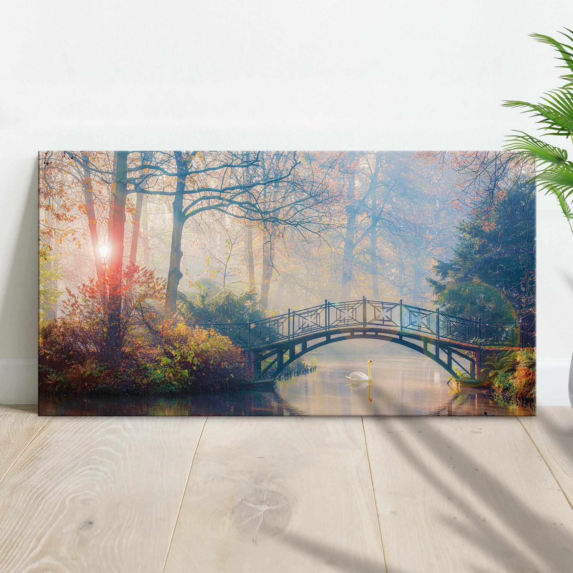 Misty Park Bridge Canvas Wall Art - Image by Tailored Canvases