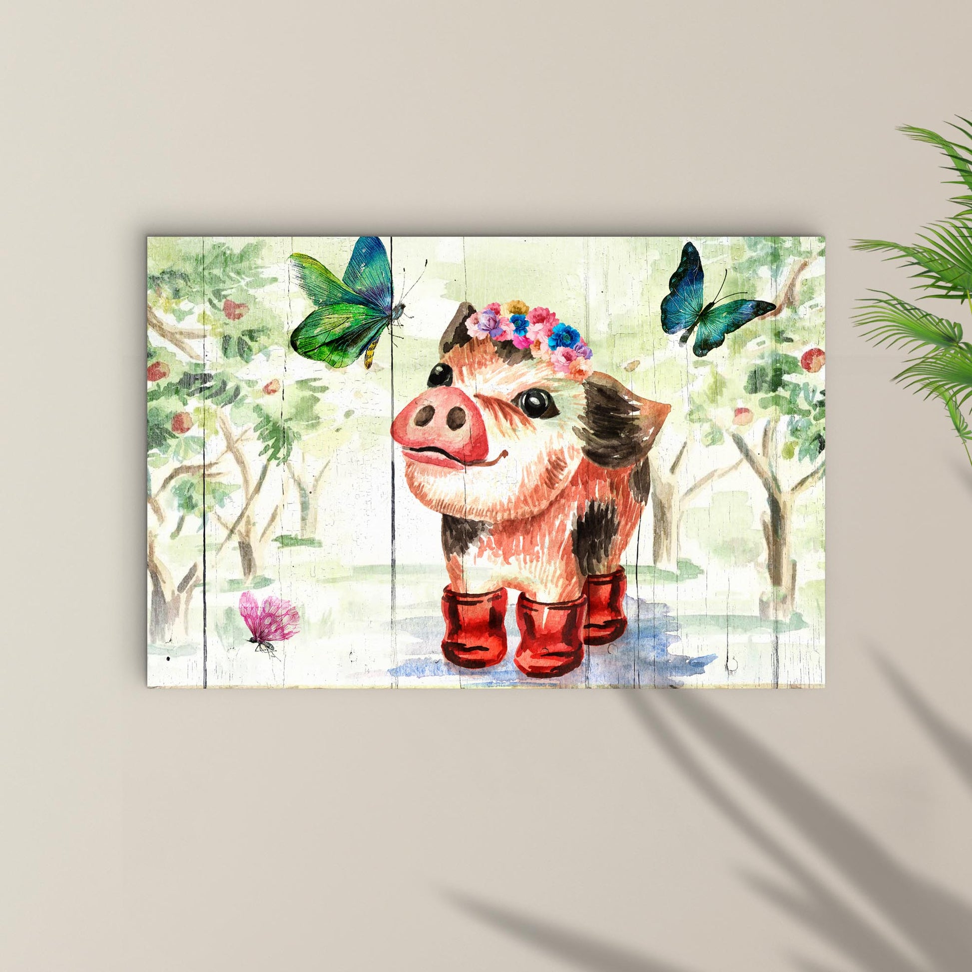 Cute Little Pig Canvas Wall Art - Image by Tailored Canvases