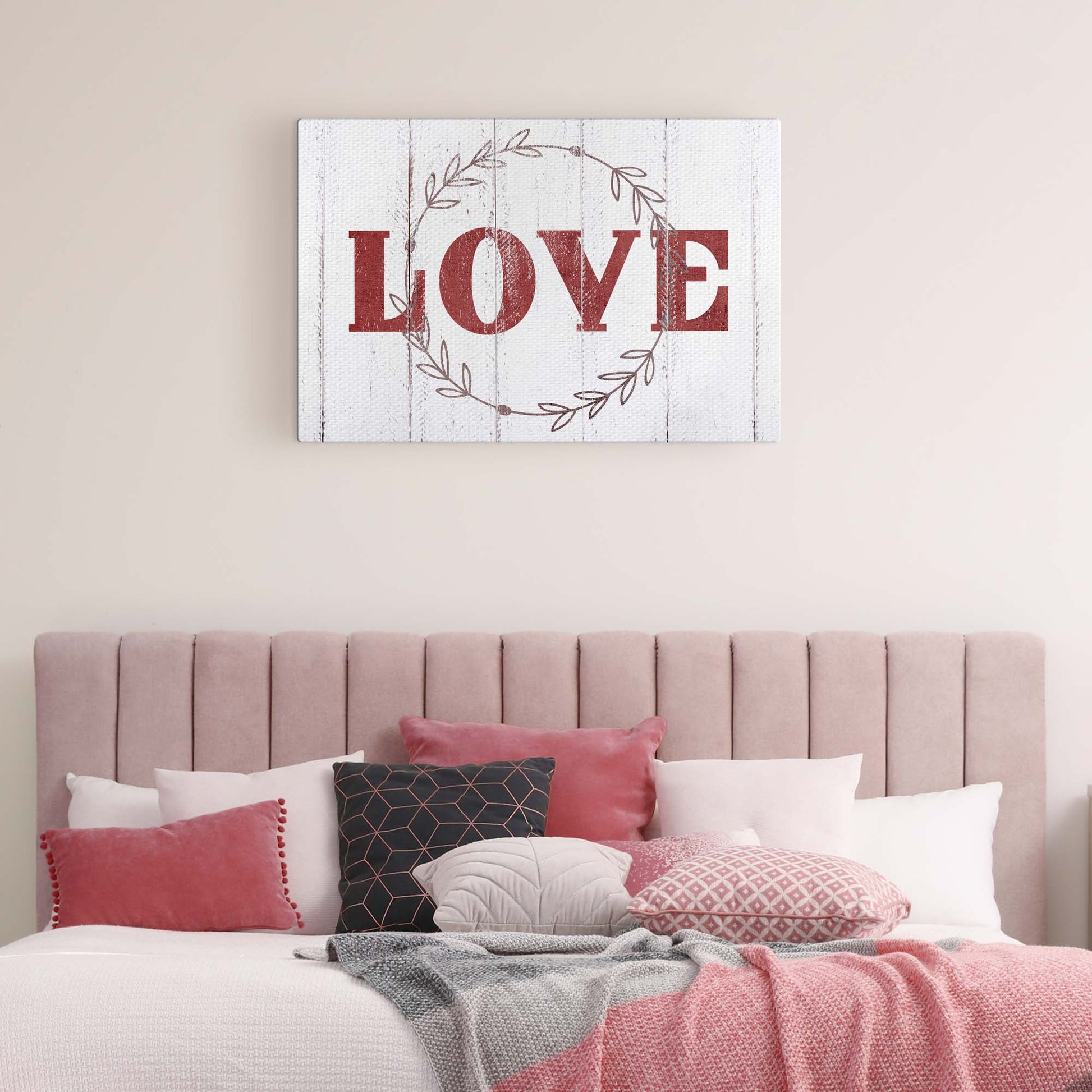 Valentine Wreath Of Love Sign - Image by Tailored Canvases
