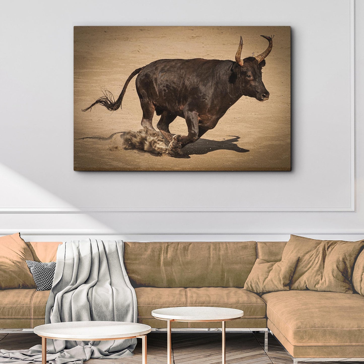 Charging Bull Canvas Wall Art - Image by Tailored Canvases