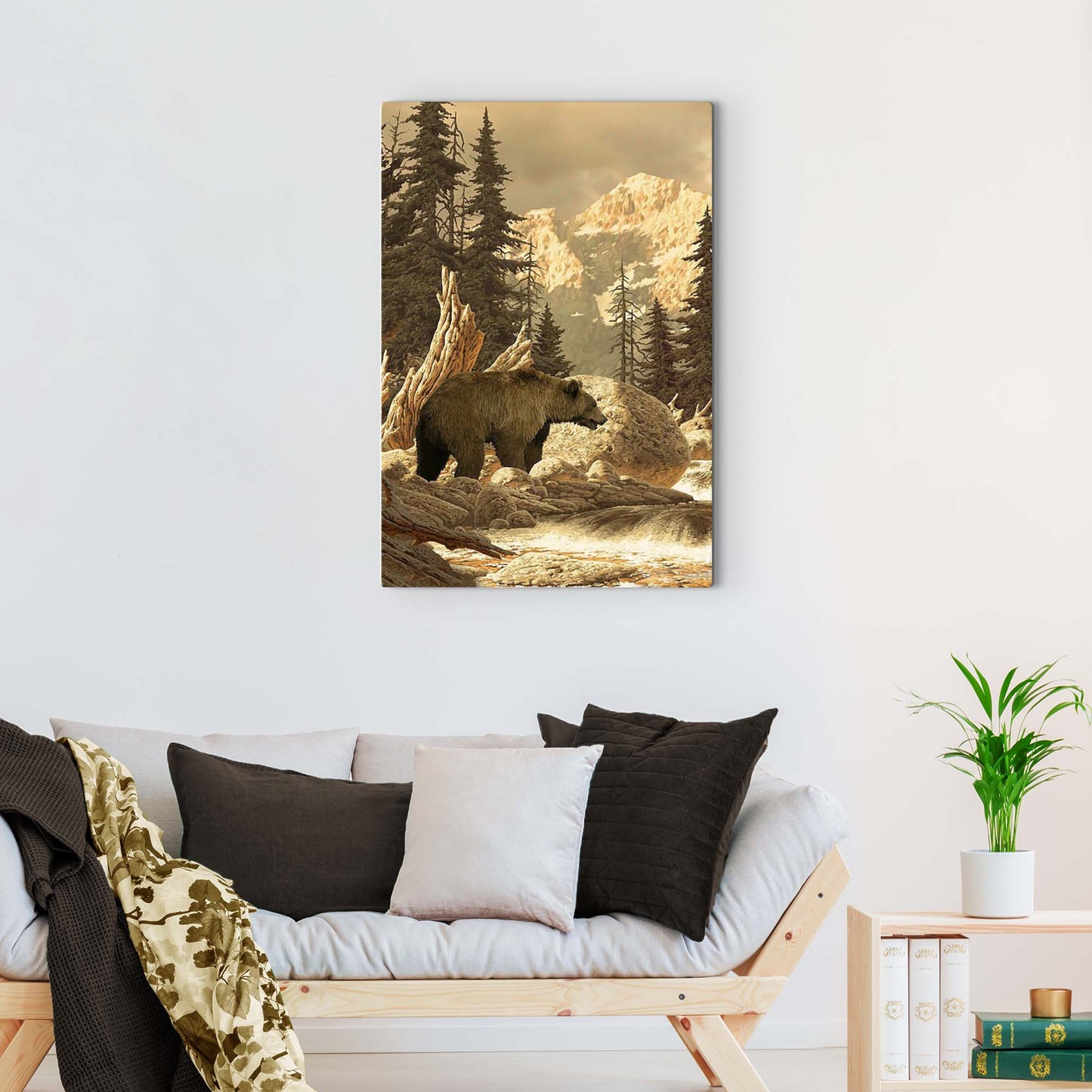 Animals Forest Bear Grizzly Canvas Wall Art II - Image by Tailored Canvases