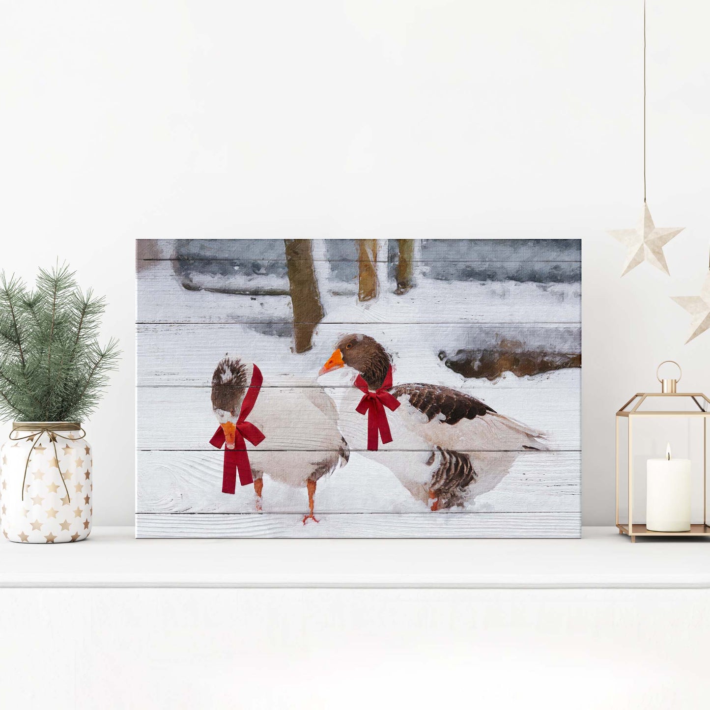 Christmas Geese Canvas Wall Art - Image by Tailored Canvases
