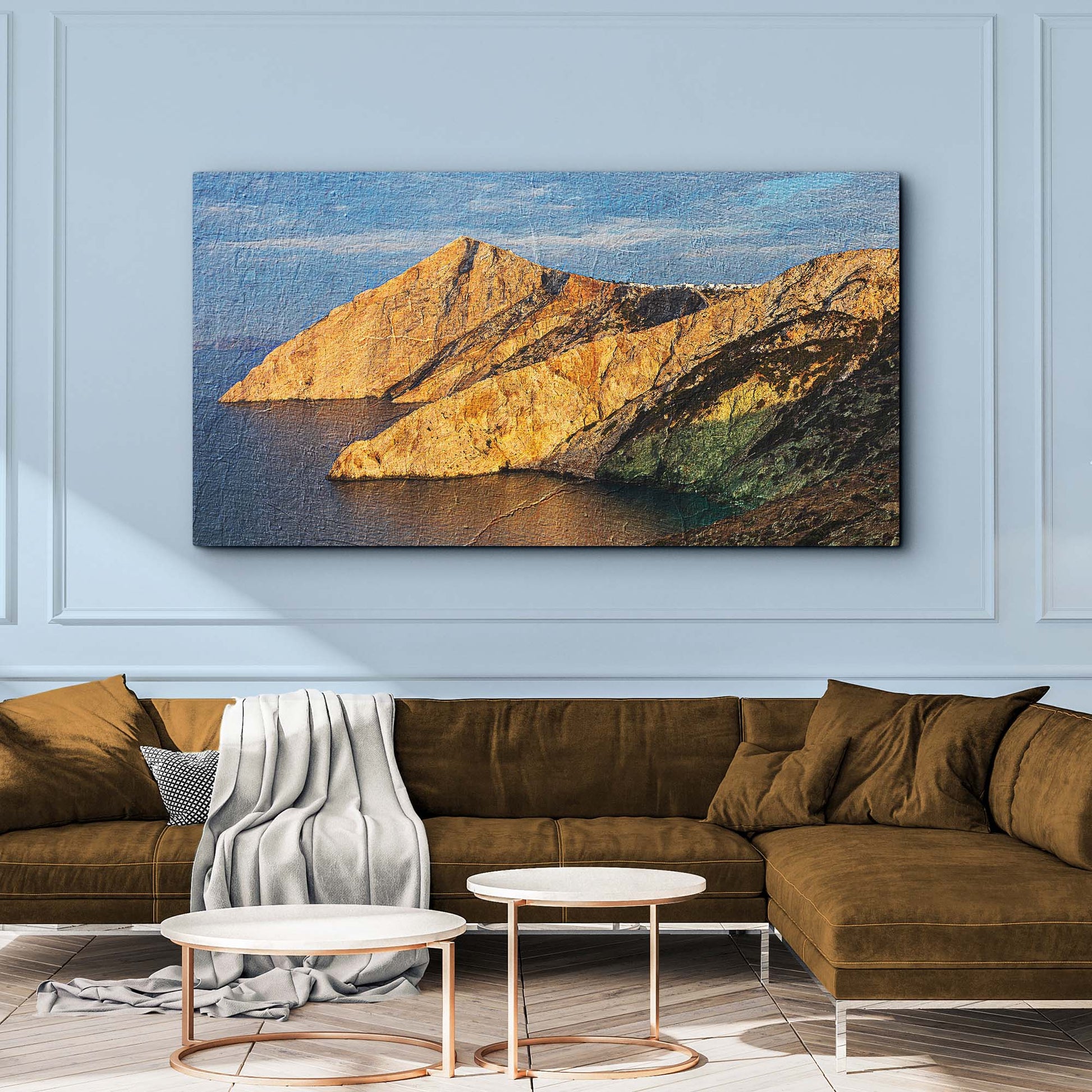 Summer Ocean Cliff Canvas Wall Art Style 2 - Image by Tailored Canvases