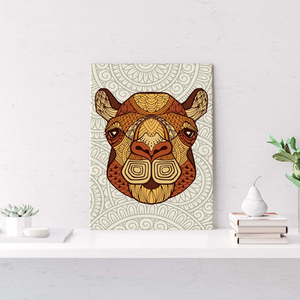 Zentangle Camel Head Canvas Wall Art - Image by Tailored Canvases
