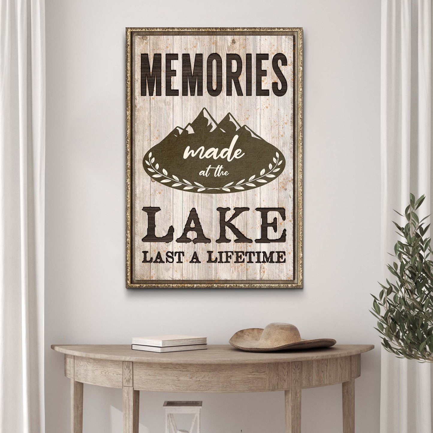 Last A Lifetime Lake Sign - Image by Tailored Canvases