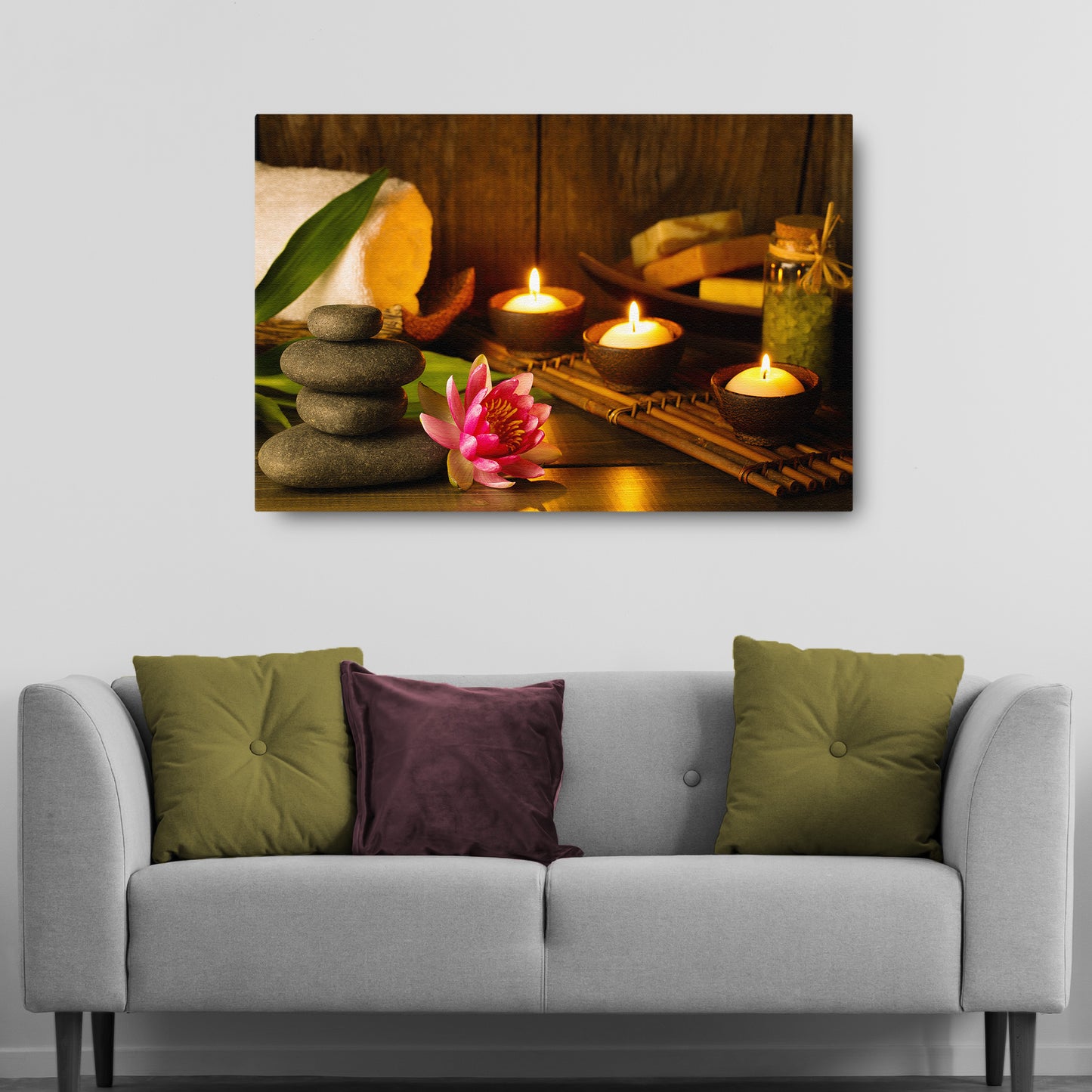 Decor Elements Candle Spa  Canvas Wall Art II - by Tailored Canvases