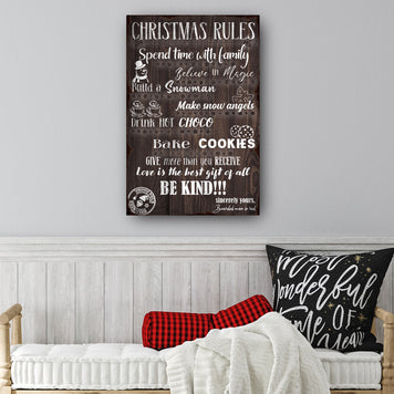 Christmas Rules Sign