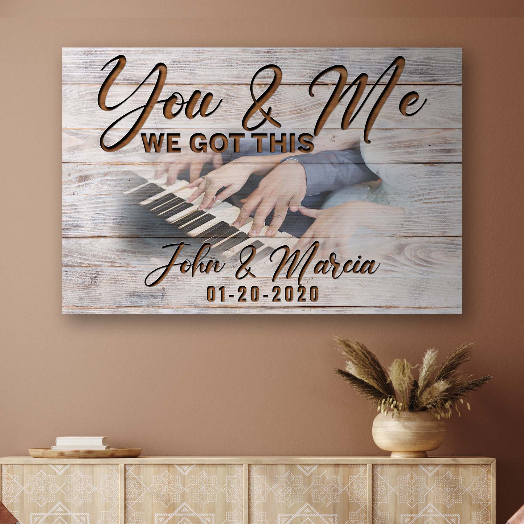 You and Me - Personalized Premium Canvas Style 1 - Wall Art Image by Tailored Canvases