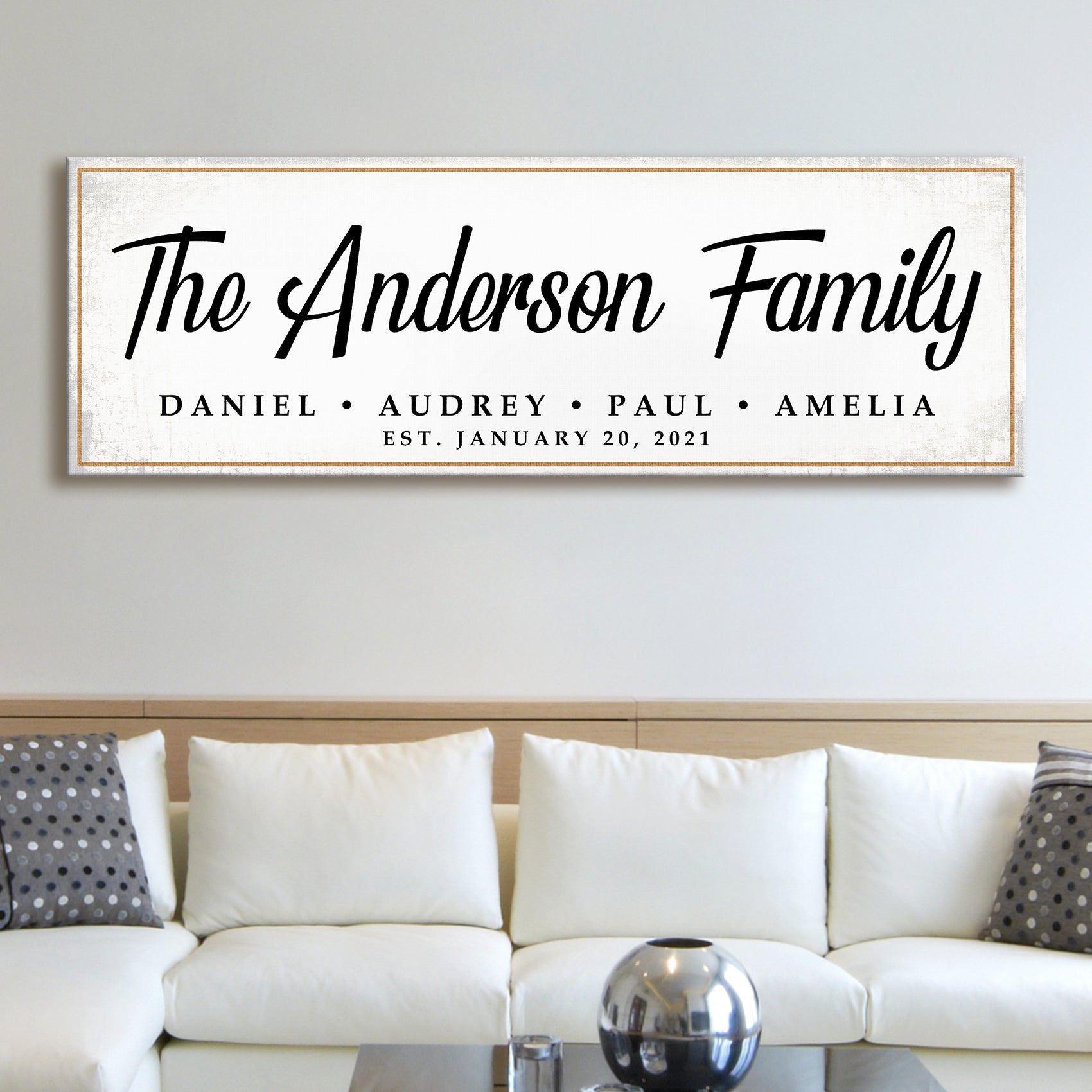 Family Sign VIII Style 2 - Image by Tailored Canvases 