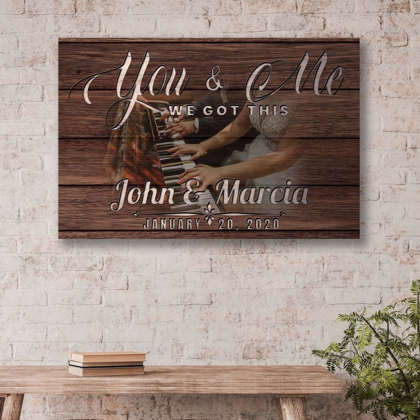 You and Me - Personalized Premium Canvas Style 2 - Wall Art Image by Tailored Canvases