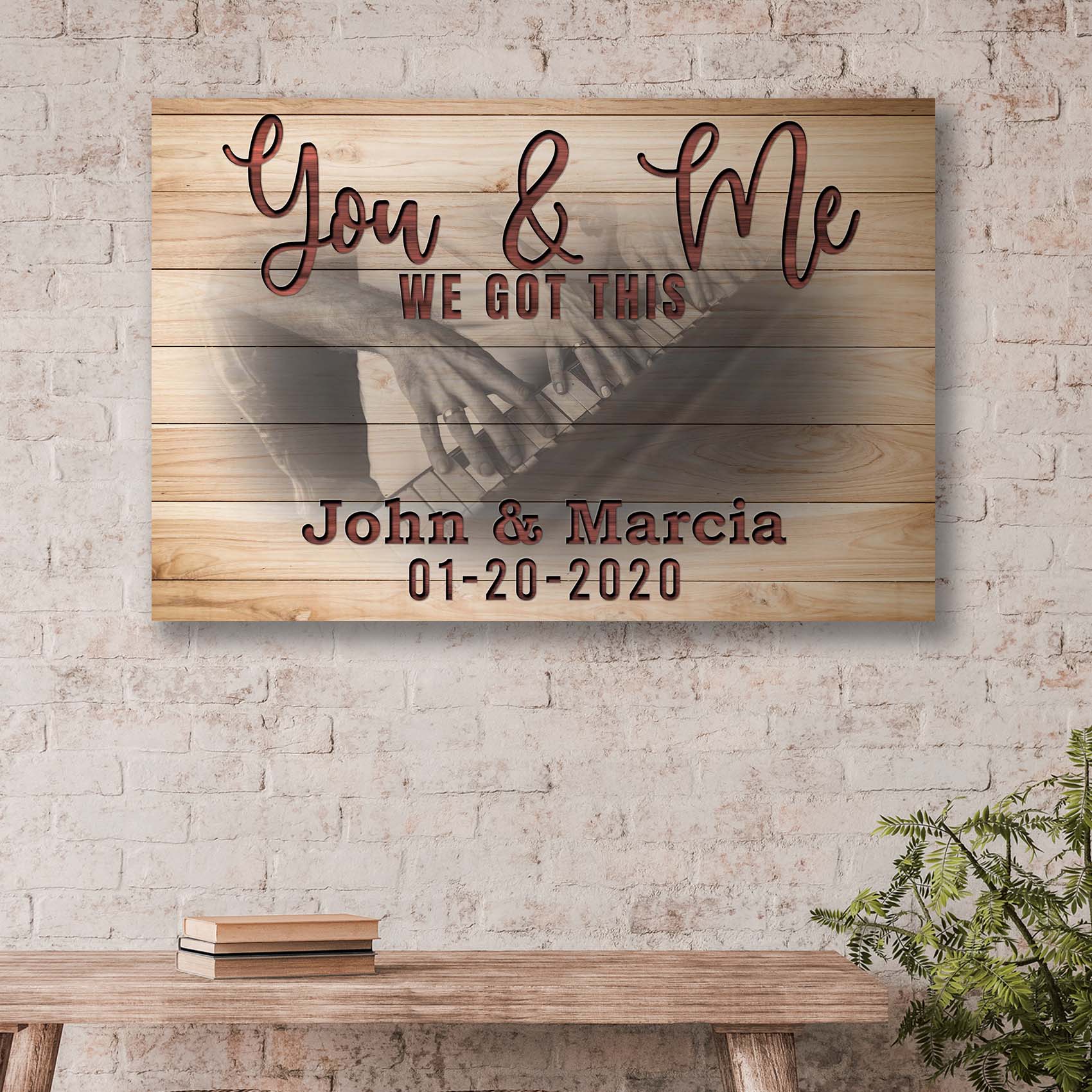 You and Me - Personalized Premium Canvas Style 3 - Wall Art Image by Tailored Canvases