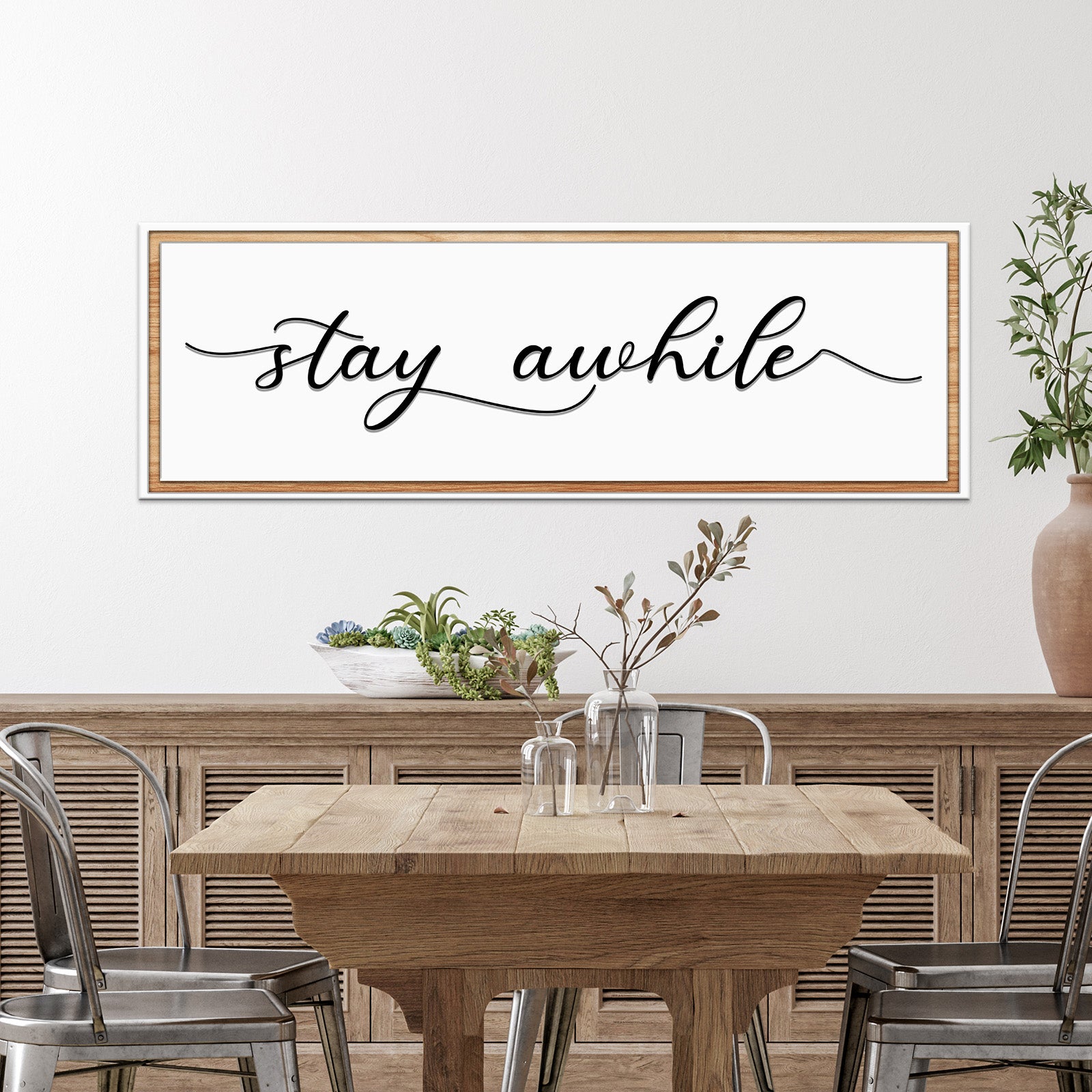 Stay Awhile Sign II - Image by Tailored Canvases