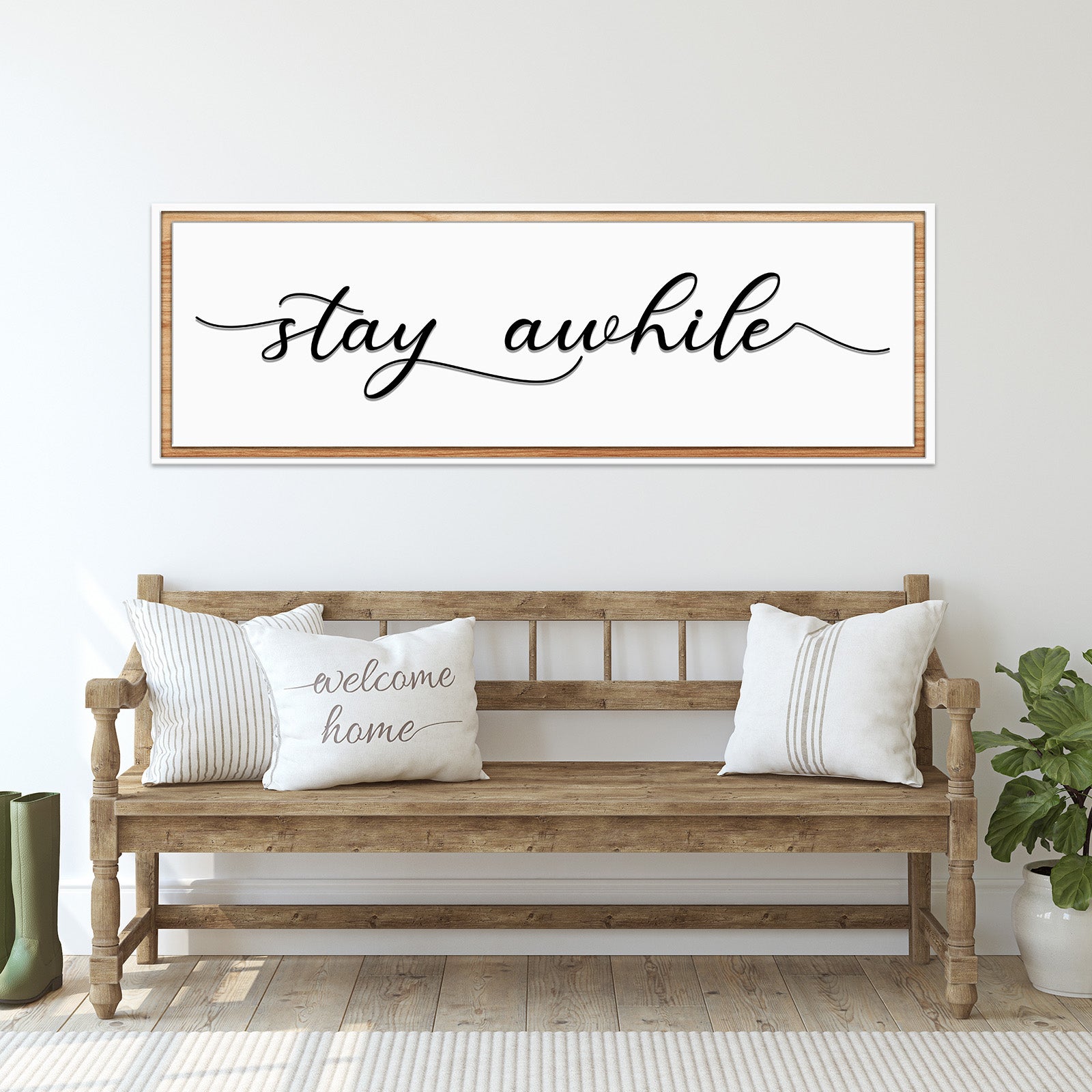 Stay Awhile Sign II Style 1 - Image by Tailored Canvases