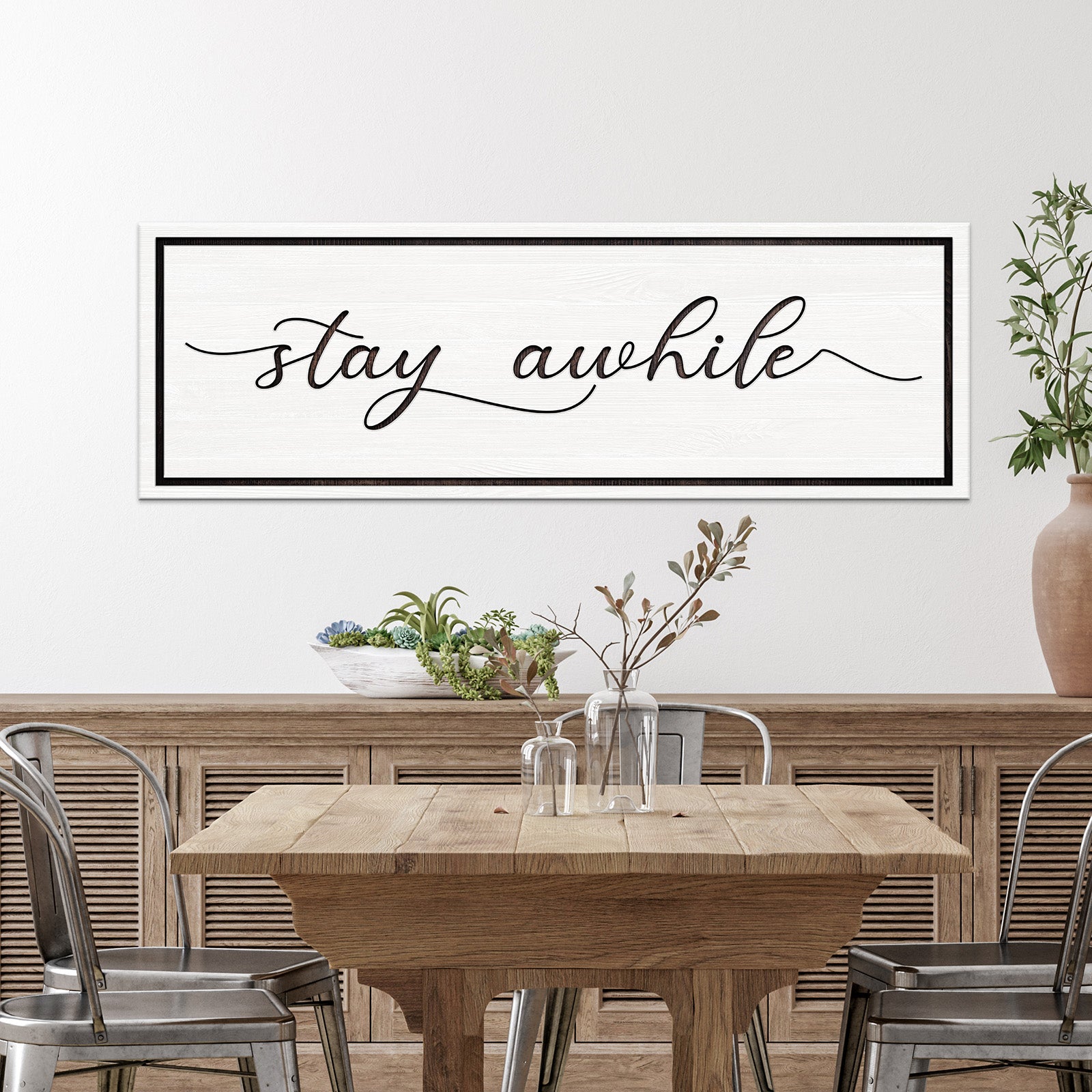 Stay Awhile Sign II Style 2 - Image by Tailored Canvases
