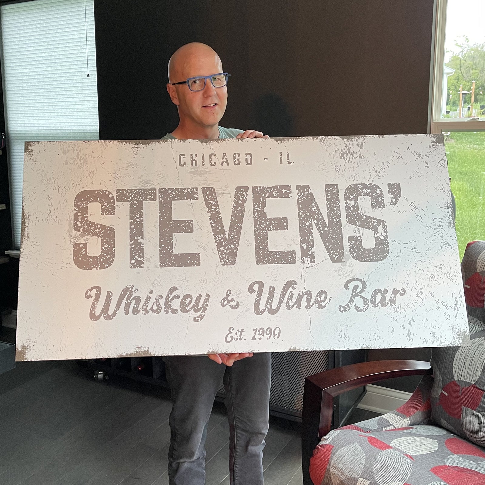 Whiskey and Wine Bar Sign Style 1 - Image by Tailored Canvases