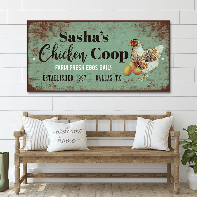 .Chicken Coop Sign II | Customizable Canvas by Tailored Canvases