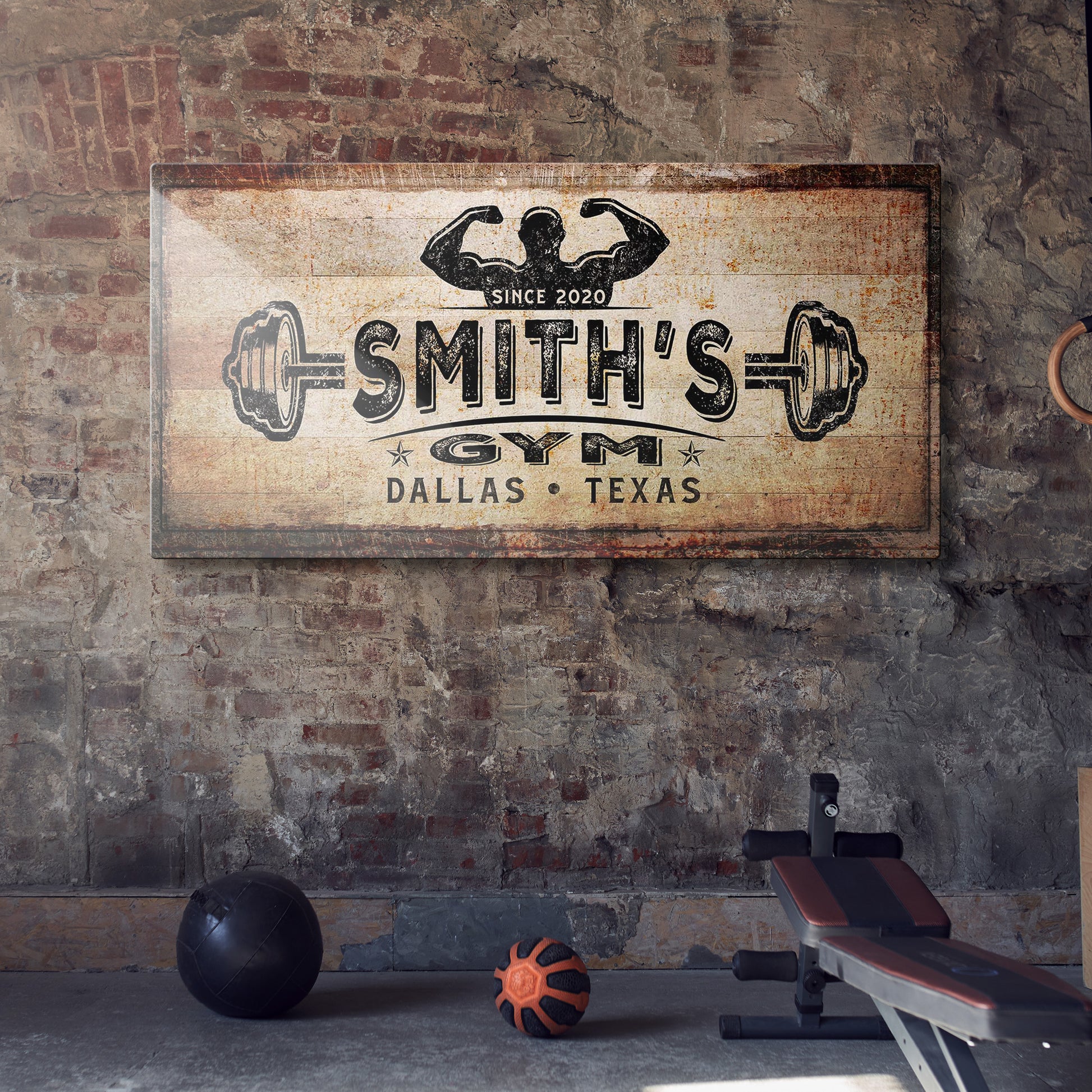 Gym Sign III Style 1 - Image by Tailored Canvases