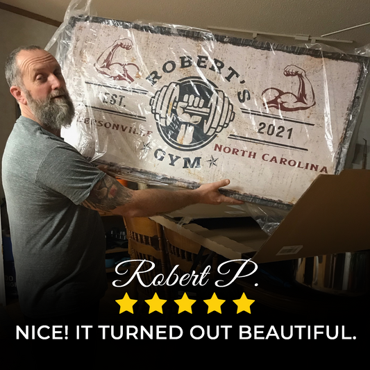 Gym Sign V Style 2 - Image by Tailored Canvases